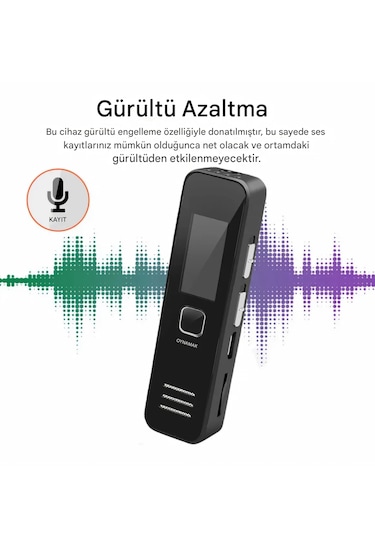 Ultratekno Kb60 64 Gb Dijital Ekranlı Kulaklık li Profesyonel Ses Kayıt Cihazı