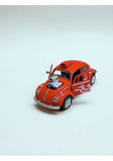 Metal Araba Çek Bırak Vw Bettle Modifiye Kırmızı Sesli Ve Işıklı Diğer