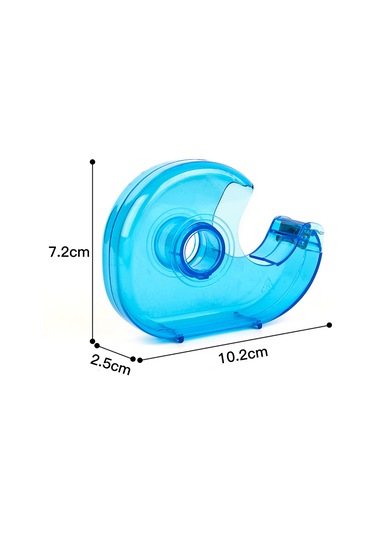 Yuntech01 Mavi Plastik Teyp Kesici - Hızlı Ve Pürüzsüz Kesim, 24mm'ye Kadar Uyumlu, Kompakt Ve Taşınabilir Ofis Gereci 1 Adet