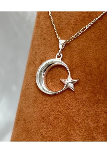 Bayrak Modeli Gümüş Erkek Kolyesi F160020105