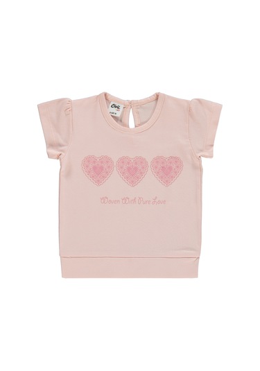 Civil Baby Kalpler Nakışlı 6-18 Ay Takım - Pudra Somon
