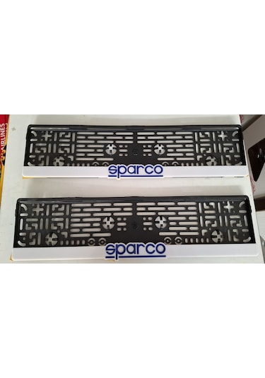 Sparco Beyaz Takmatik Standart Plakalık 2li