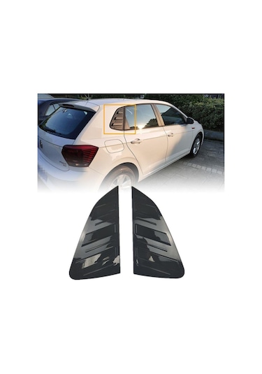Volkswagen Polo Kelebek Cam Vizörü Piano Black 2019-