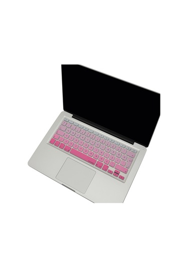 Macbook Air Pro Klavye Koruyucu Türkçe Q Gradient Eski Usb Li Model 2008/2017 Yılı İle Uyumlu Pembe