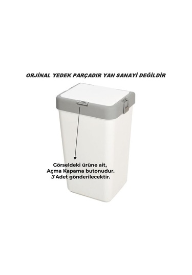 Motek Çamaşır Sepeti Yedek Açma Kapama Buton.Düğme-3Adet Diğer