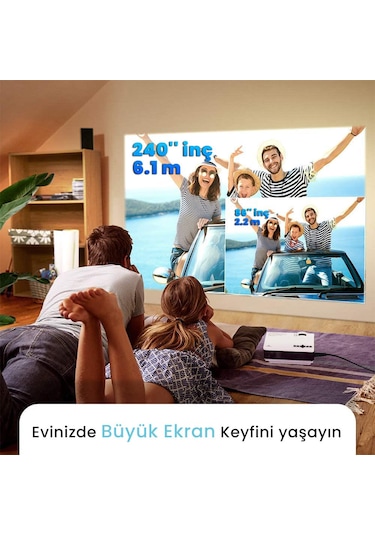 Vankyo Leisure 410 5G WiFi 1080P Destekli 240" Dahili Hoparlör PS5/PS4/XBOX/HDMI Projeksiyon Cihazı