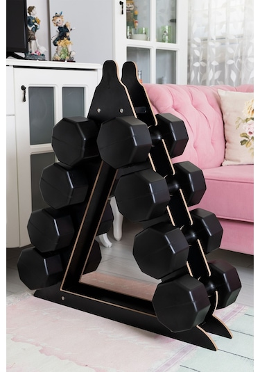 Ps Spor Standlı Ev Tipi Dambıl Seti 3 Kg + 6 Kg + 8 Kg + 10 Kg + Stand