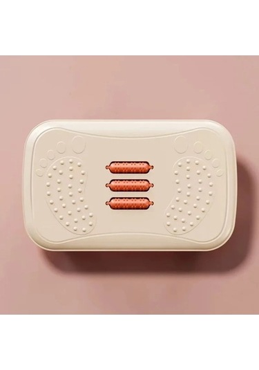 Wondernest Tabure Silindirleri Şerit Masaj Lichen Kaydırmaz Ergonomik Beyaz Ayak Beyaz