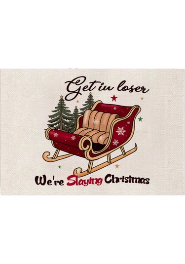 Suntek Yılbaşı Masa Örtüsü Kolay Temizlenebilir Kızak Kızak Diğer