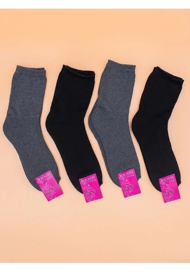 Alena Sıcak Kışlık Havlu Çorap Seti Pamuklu 41949578 Gri