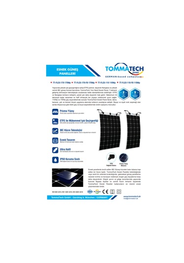 Tommatech Esnek Güneş Panelıtt-flex-110