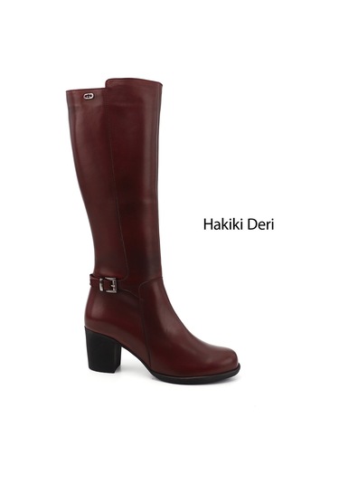 Gönderir Kadın Bordo Antik Fermuarlı Kalın Topuklu Hakiki Deri Çizme Gkzc13446501 Bordo