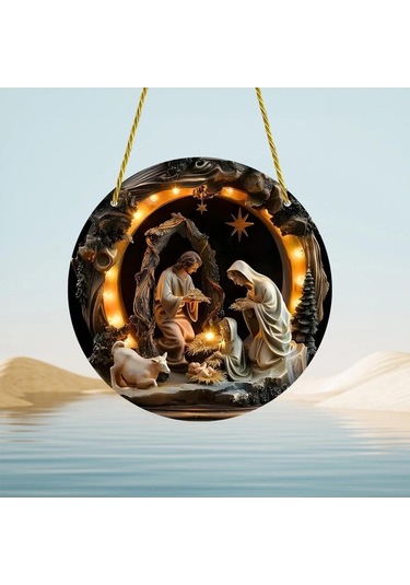 Pazly Suntek Sahnesi Parti Nın İsa& Doğum Dekorasyonu 39 15cmx15cm Ty