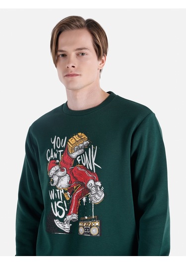 Colin's Colins Regular Fit Baskılı Yeşil Erkek Sweatshirt Cl1066430 Yeşil Colin's Colins Regular Fit Baskılı Yeşil Erkek Sweatshirt Cl1066430 Yeşil