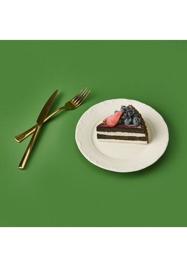 Tulu Porselen Liana Tatlı Tabağı - Krem - 19 Cm Krem