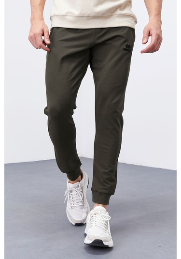 Tommy Life Haki Fermuar Cepli Dar Kalıp Jogger Erkek Eşofman Alt - 84343 Haki