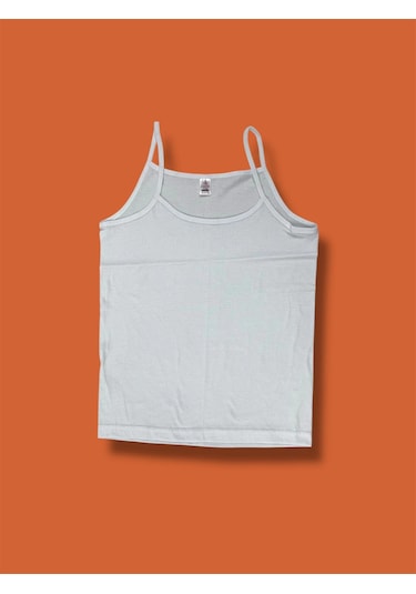 Ekonomik İnce Askılı Kız Çocuk Pamuklu Atlet 3'lü Paket Beyaz