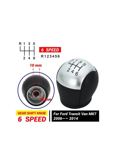 Xuweiwei Ford Transit Van Mk7 2006-2013 İçin Yüksek Kaliteli 5/6 Vites Manuel Vites Topuzu Black 5 Speed