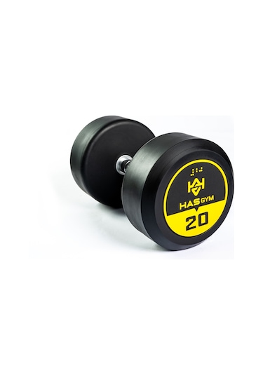 Hasgym Sport 20 Kg Kauçuk Kaplı Profesyonel Olimpik Dumbbell Dambıl
