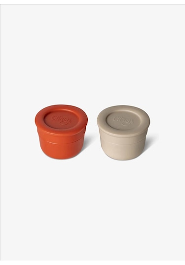 Citron Mini Sos Kapları 2'li Set - Brick / Beige 1060803