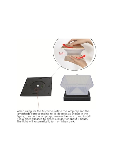 Cbtx Bahçe Aydınlatma Açık Güneş Sütun Lambası Ip44 Su Geçirmez Bahçe Çit Işık Güneş Sokak Lambası Siyah Kabuk + Sarı Sıcak Işık