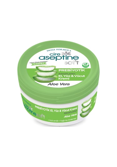 Cire Aseptine Soft Prebiyotik Aloe Vera İçerikli El Yüz ve Vücut Kremi 30 ML