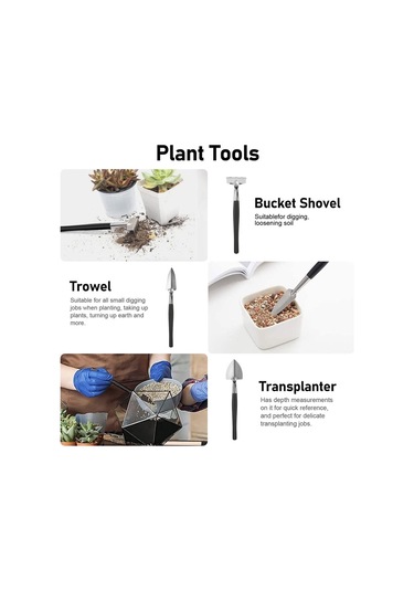 Sones 15 Adet / Set Sukulent Bitki Bahçe Aletleri Seti İç Mekan Yetiştirme Çıkarma Saksıları Bahçecilik Kitleri