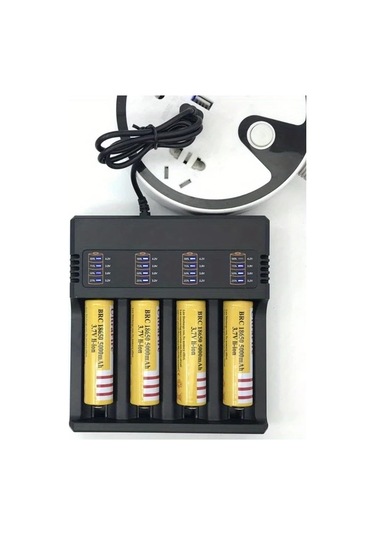 Xuweiwei Siyah 3 7v Li İon Ve Ni Mh Ni Cd Piller İcin 26650 21700 14500 Aa Aaa C Agir Hizmet Tipi Coklu Portlu Hizli Sarj Cihazi