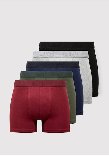 Mavi - 5li Renkli Basic Boxer 0912280-900 Çok Renkli