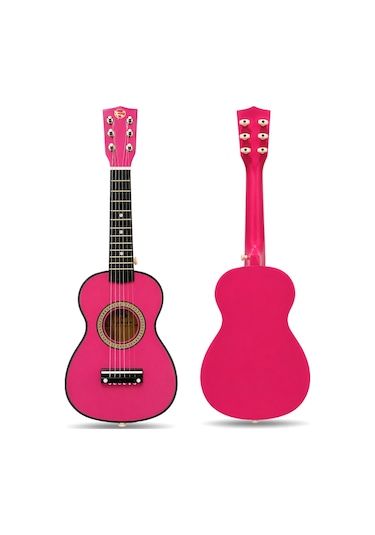 Fourtune Loki T-80PK 6 Telli Pembe Çocuk Gitarı Gerçek Ağaç