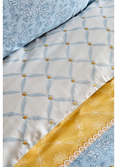 Karacahome Sarah Anderson Carlene Çift Kişilik Nevresim Takımı Sarı