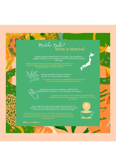 Mim and More Orange Matcha Portakal Aromalı Matcha 50 G