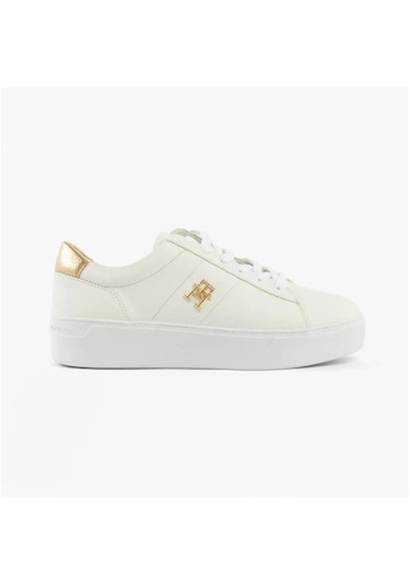 Tommy Hilfiger Platform Court Sneaker Metallıcs Krem