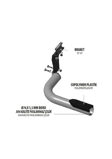 Toyota Hilux Arka Basamak Q76 Siyah 2015 Ve Sonrası