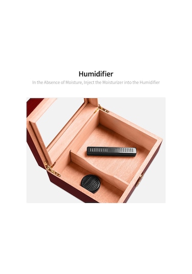Cigarloong Puro Kutusu Nemlendirici Humidifier İnce Uzun Silver
