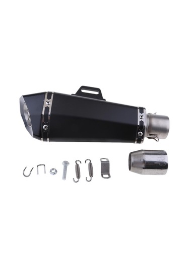 Suntek Motosiklet Egzoz Susturucu Borusu Siyah 36-51 MM