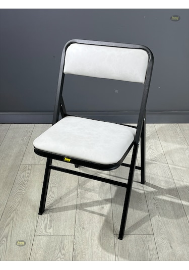 Hey 2'li Katlanır Kamp Sandalyesi Piknik Sandalyesi Kirli Beyaz