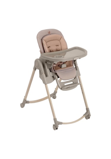 Maxi-Cosi Minla Plus 6'sı Bir Arada Ahşap Görünümlü 4 Tekerlekli Mama Sandalyesi Elegance Terra
