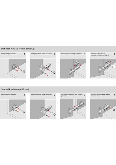 Katarmarket Samet Star Düz Menteşe Havşalı