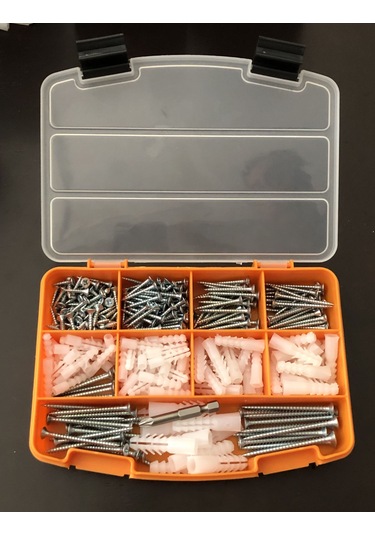 327 Parça 13 Çeşit Vida Seti, Dübelli Sunta Vidası,takım Çantalı