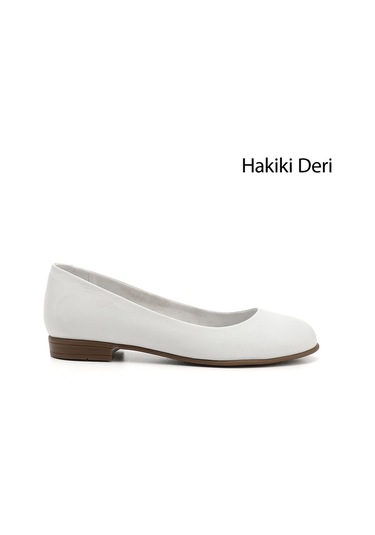 Gönderi R Kadın Beyaz Hakiki Deri Babet Gdza13424164 Beyaz