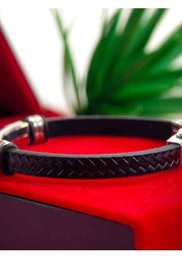 Çelik Derili Bileklik Kişiye Özel İsimli Paslanmaz Derili Çelik İsimli Bileklik 316 L Çelik Altın - Çelik