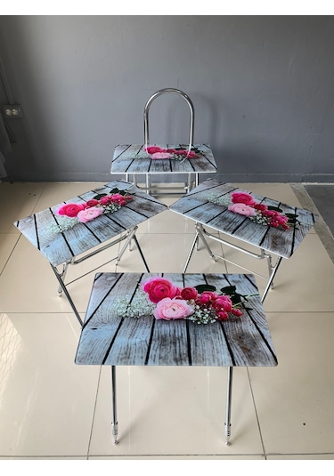 Camlı Çanta Sehpa, Sehpa, Zigon, 4lü Zigon, Çanta Sehpa,4lü Sehpa