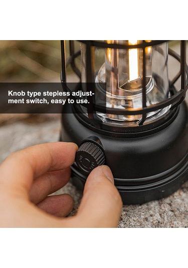 Symbee Siyah Taşınabilir Kamp Lambası - Usb Şarjlı, Ipx4 Su Geçirmez, Fonksiyonel Outdoor Aydınlatma Ve Dekoratif Işık Kaynağı Siyah