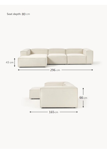 Most Mollis Plus 3 Modül Sol Köşe Koltuk 01 Lüks Beyaz Bukle Kuma