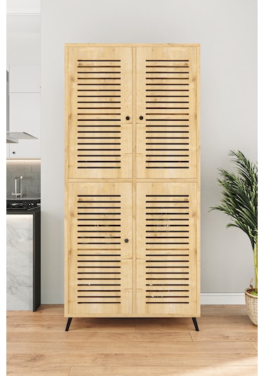 Enwood Deneb Mdf Safirmeşe 4 K Panjur Kapak Ahşap Ayaklı Kiler