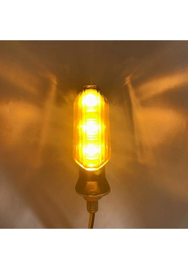 4 Adet Mk-200 3led Vurgu Motosiklet Dönüş Sinyali Işığı Sarı