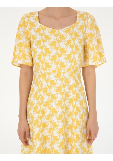 Pierre Cardin Kadın Sarı Elbise Dokuma 50283663-vr044 Sarı