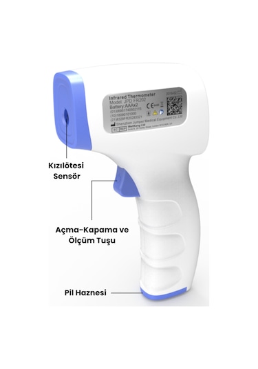 Jumper JPD - FR202 Dijital Temassız Ateş Ölçer Mavi