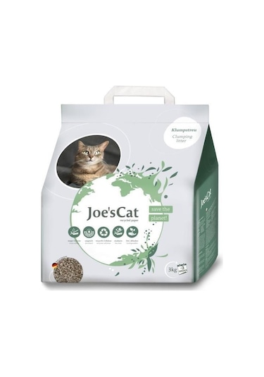 Joe's Cat Topaklanan Kağıt Kedi Kumu 3kg